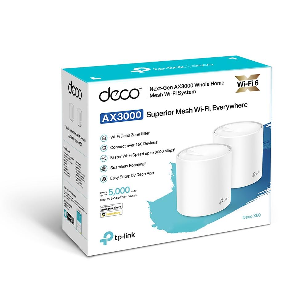 Sistema Tp-Link Mesh Deco X60 WiFi 6 AX3000  2 pack