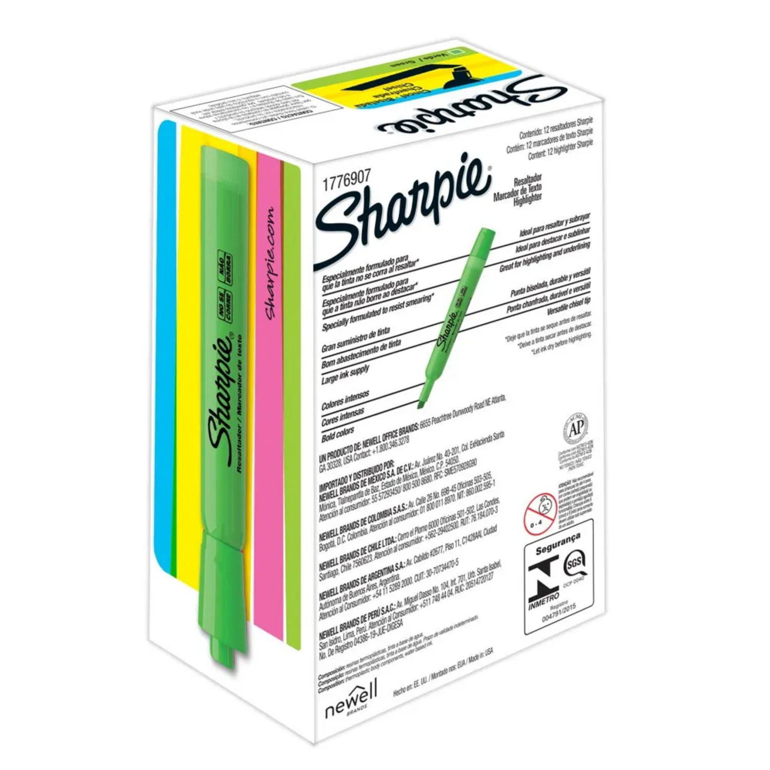 Destacador Sharpie Tank Verde 25026B Fluor Biselado