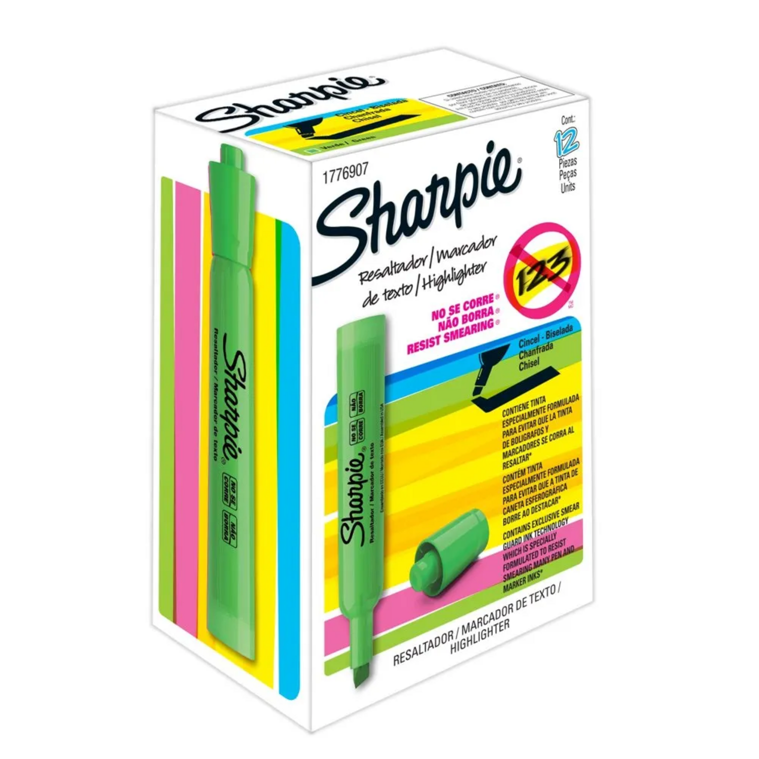 Destacador Sharpie Tank Verde 25026B Fluor Biselado