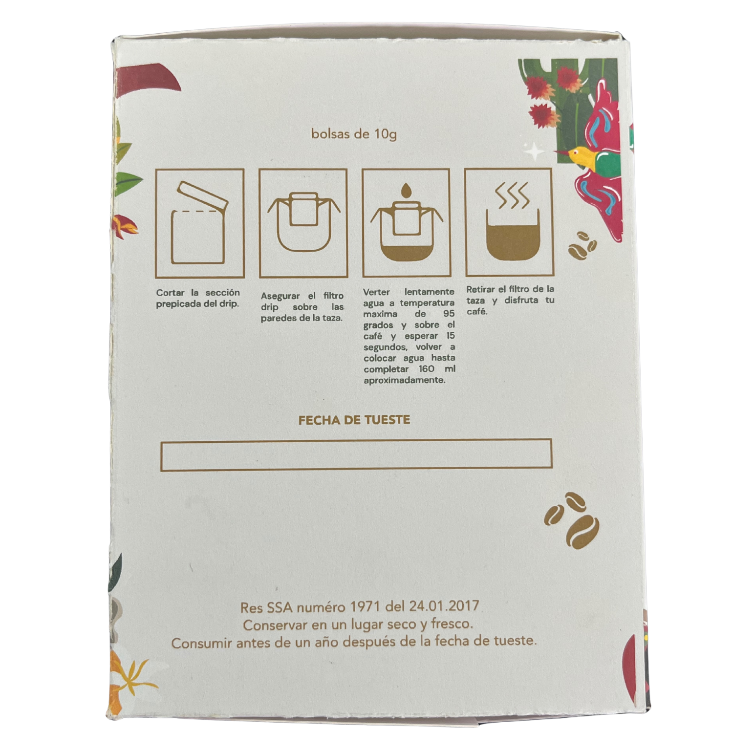 Cafe Sin Maquina Drip Nosso Cafe Justo Tropical Blend Nosso Cafe Justo New Horizons Chile New Horizons NHT.cl