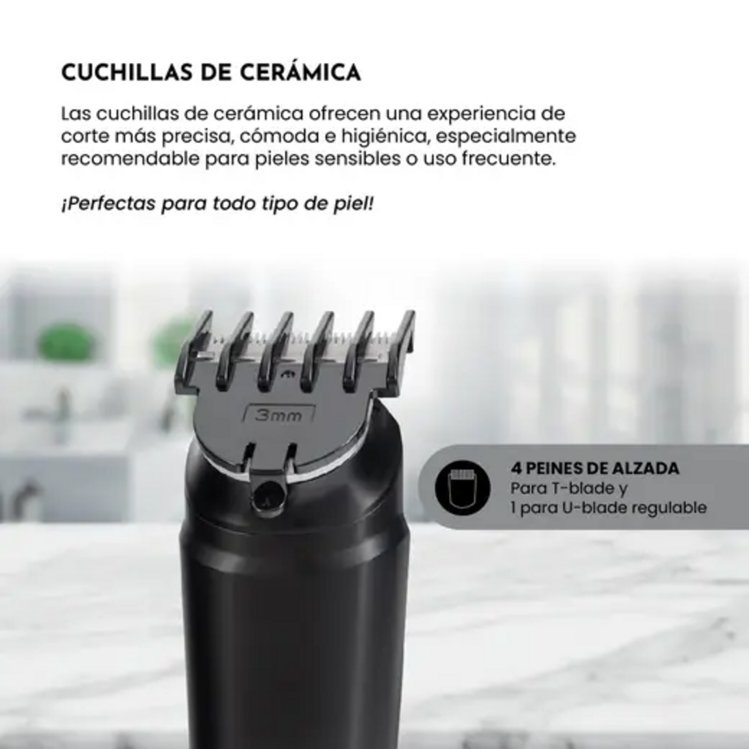 Cortadora De Pelo Siegen SG-8555 6 Cabezales Recargable