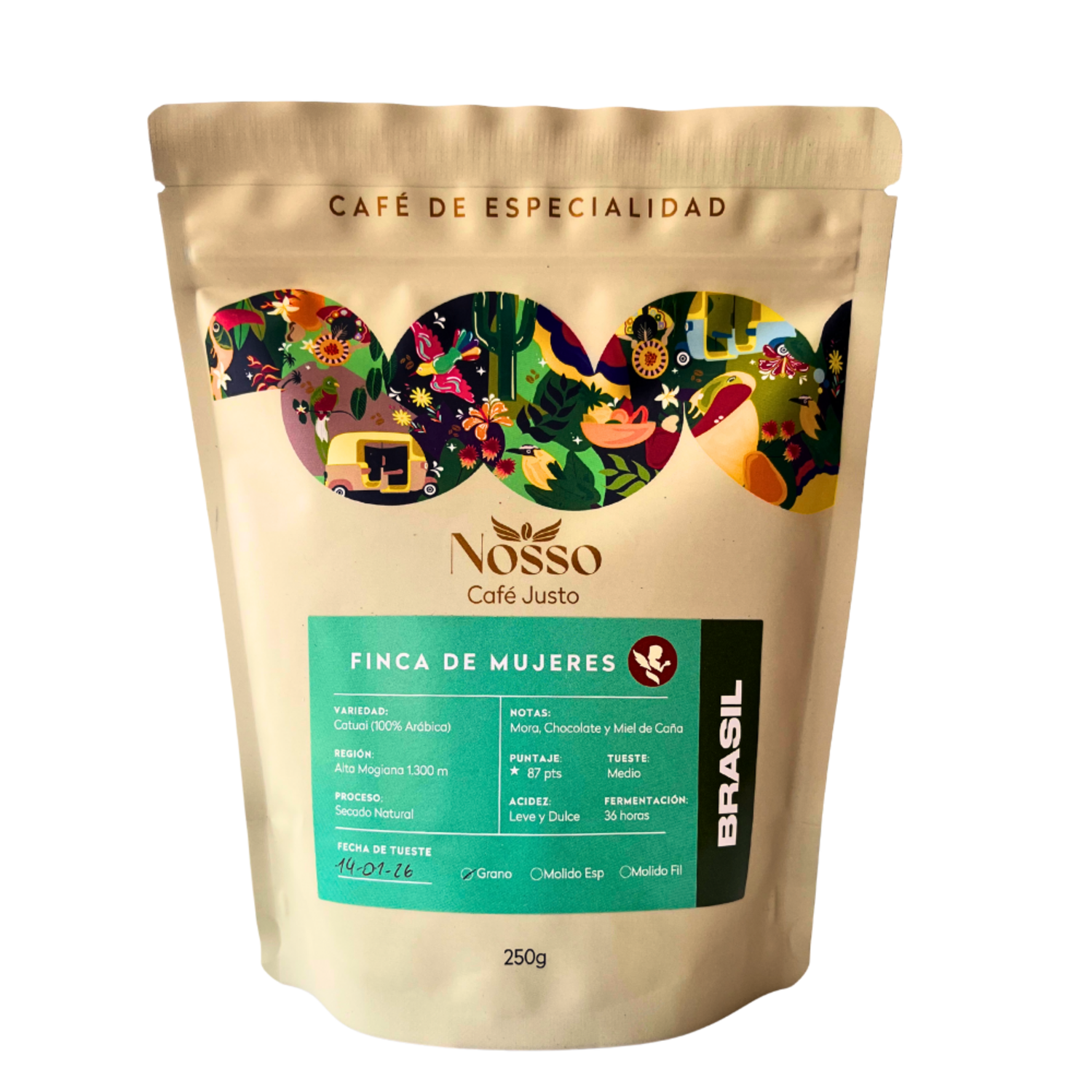 Cafe en Grano Nosso Cafe Justo Finca Mujeres 250g