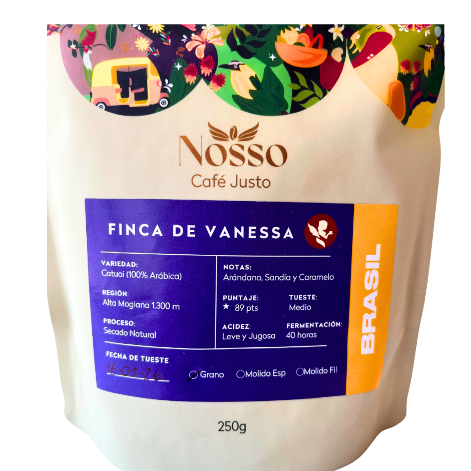 Café en Grano Nosso Café Justo Finca Vanessa 250g