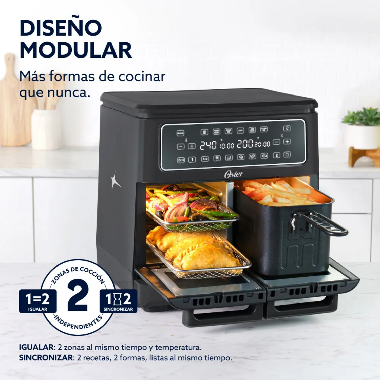 Freidora Air Fryer Oster Flex XL Doble 11 Litros 2223818