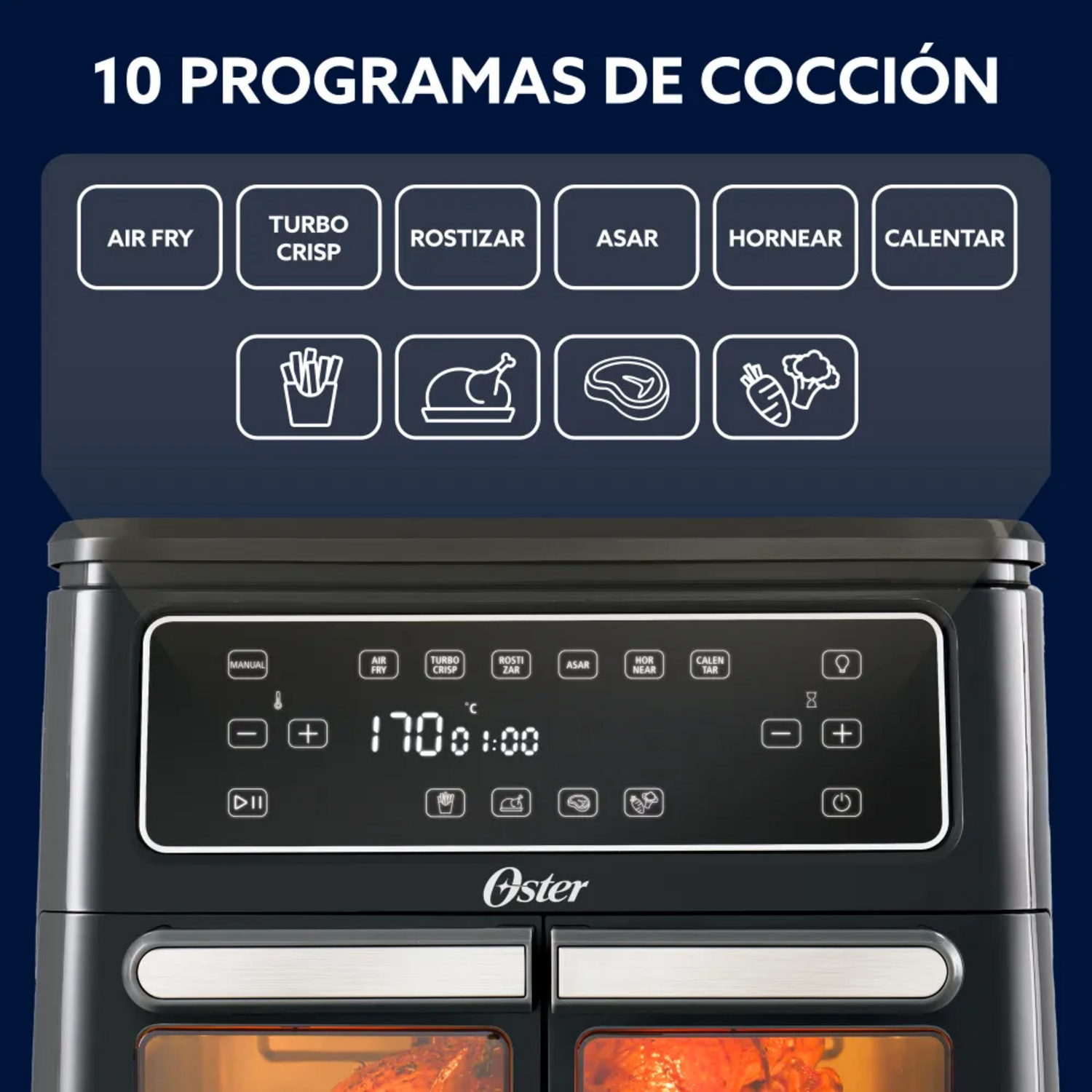 Freidora Air Fryer Oster Flex XL Doble 11 Litros 2223818