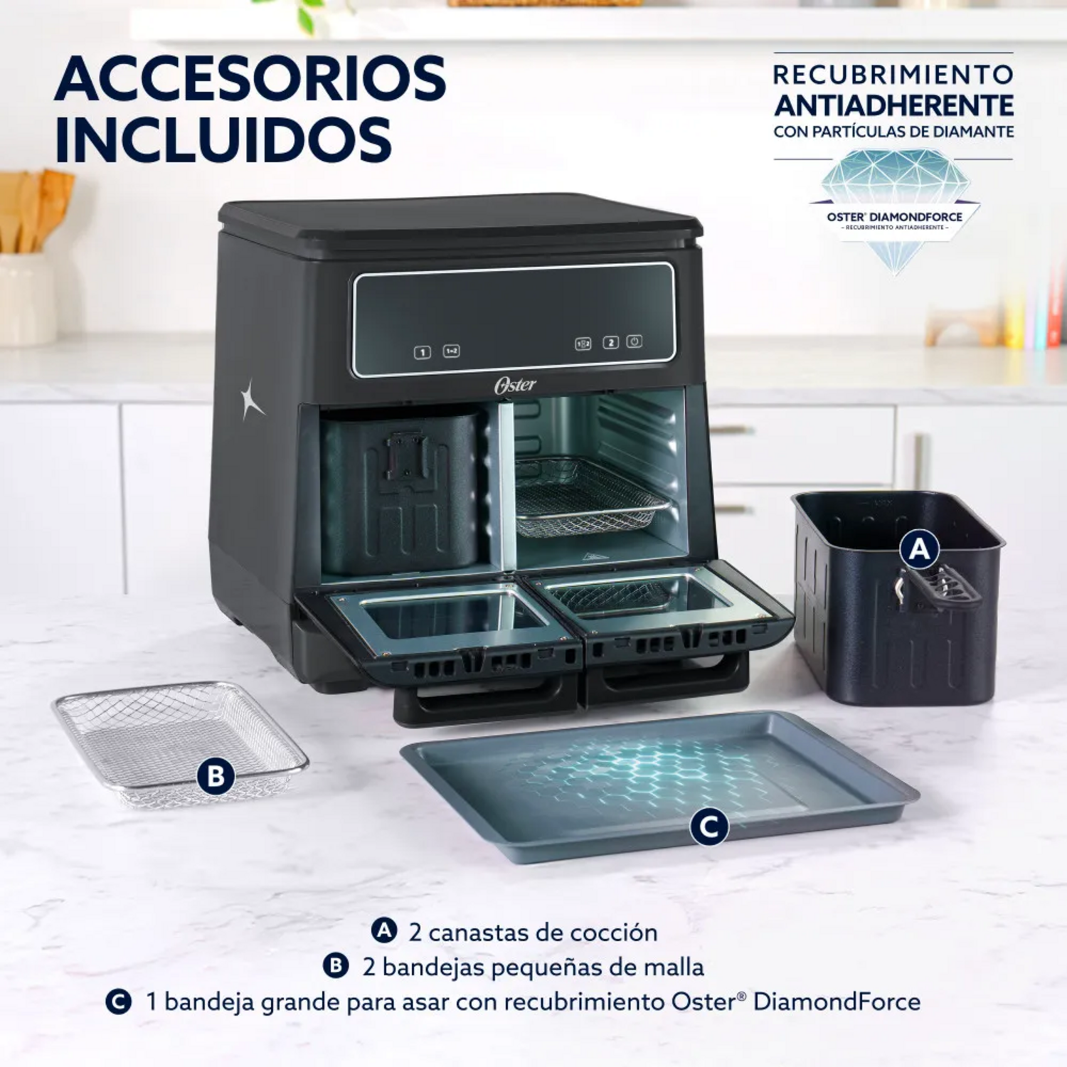 Freidora Air Fryer Oster Flex XL Doble 11 Litros 2223818