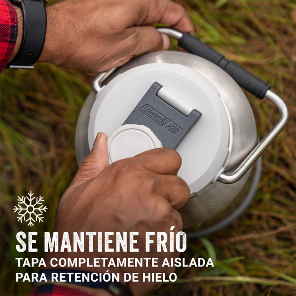 Galón Coleman Pro Acero 3,8L Frío Outdoor Antiderrame Gris