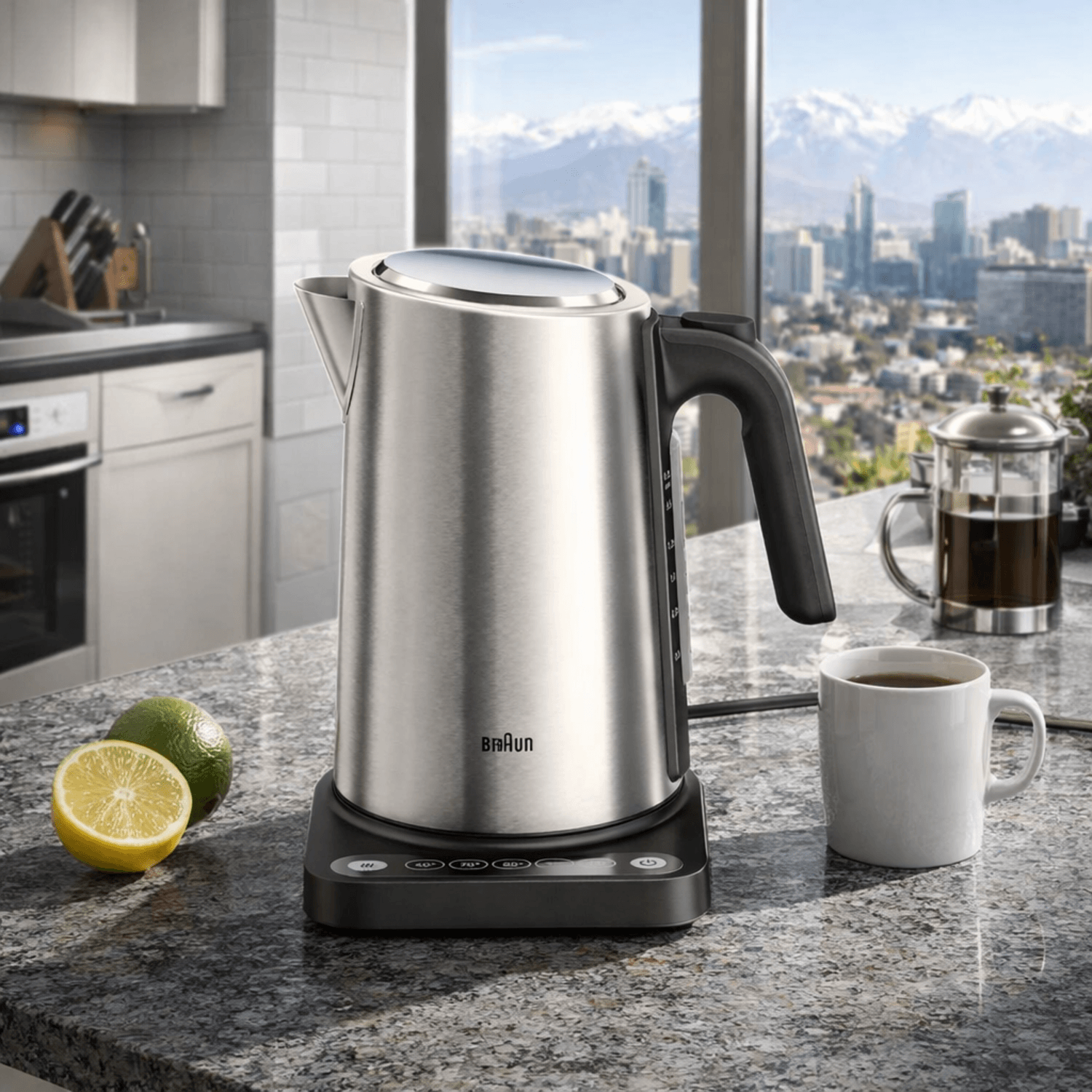 Hervidor Braun Acero 2200W 5 Temperaturas Mantiene Calor