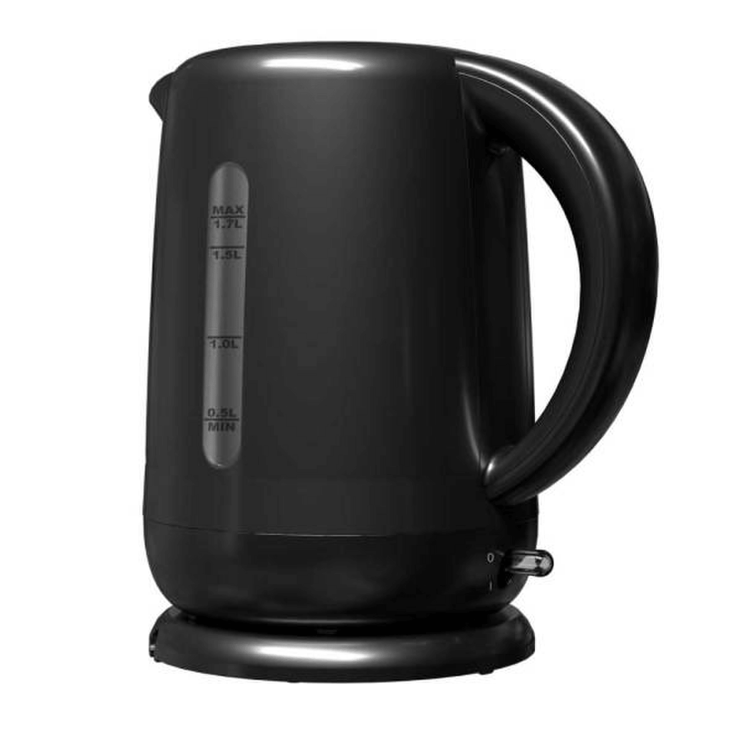 Hervidor Oster 1.7L Rápido Económico Negro 1850W BVSTKT3101 en color negro con indicador de capacidad.