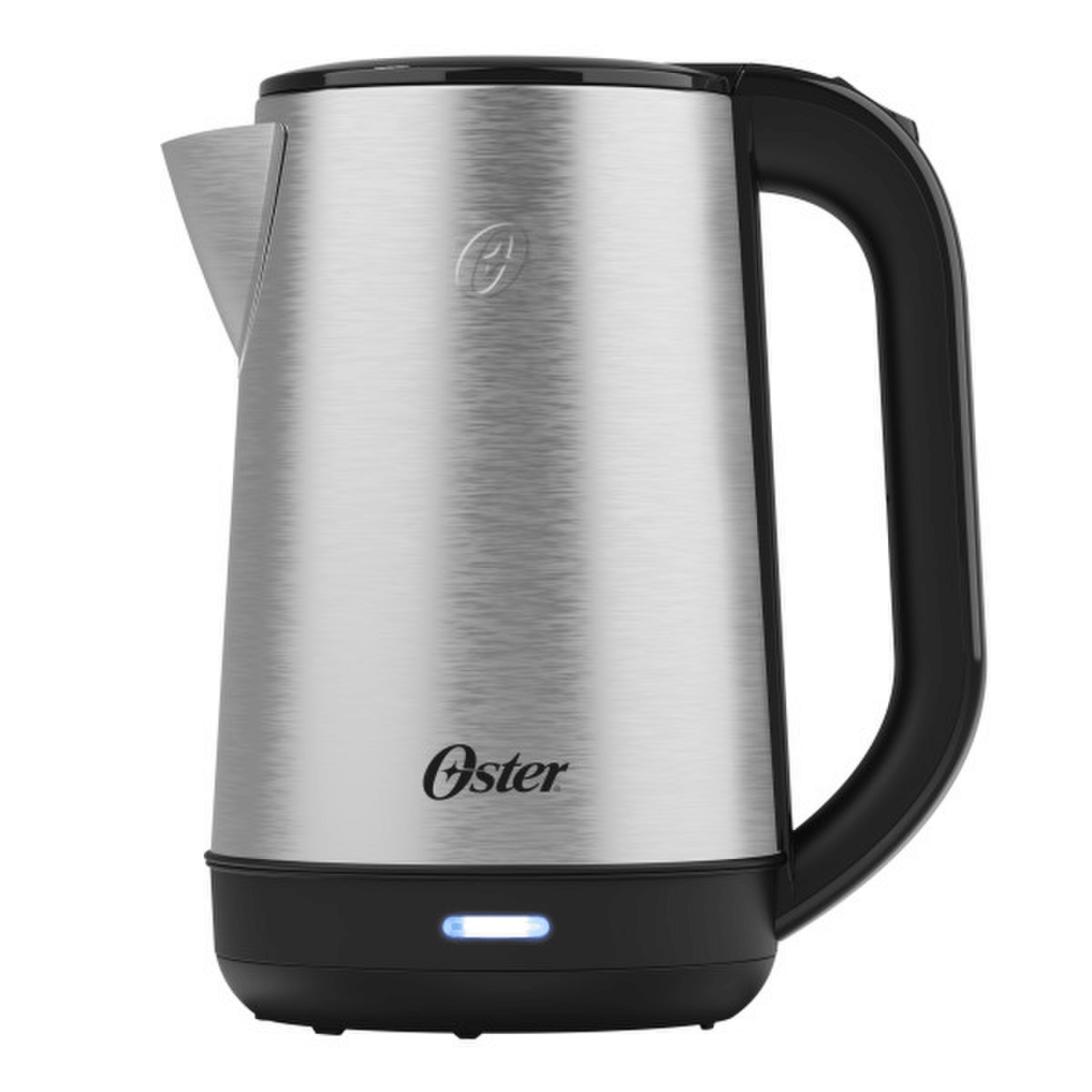 Hervidor Oster 2L 1200W Acero Inox Apagado Auto 2220516 en acero inoxidable con diseño elegante y práctico.