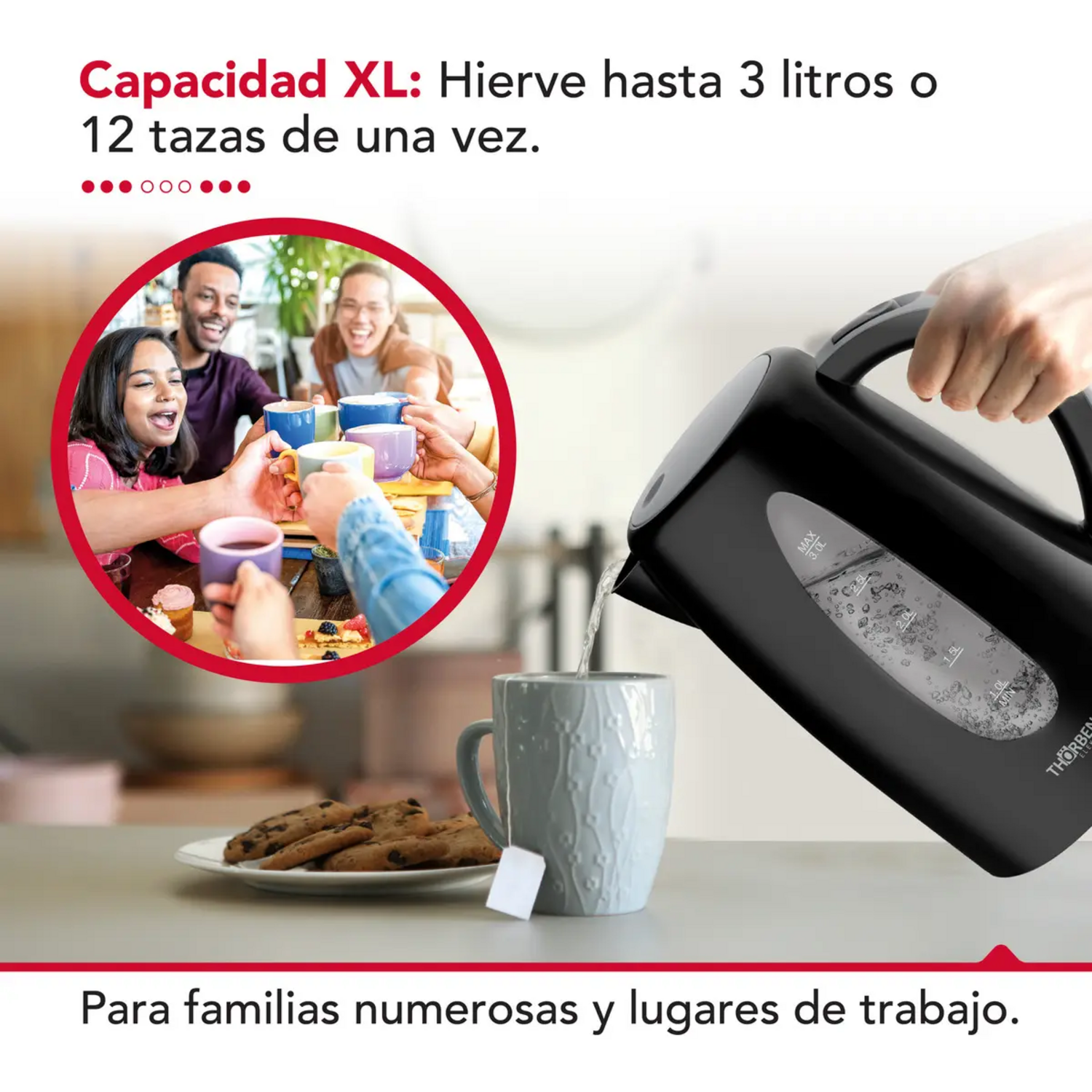 Hervidor Thorben Thor Magnum 3000 3L Base 360 Familiar