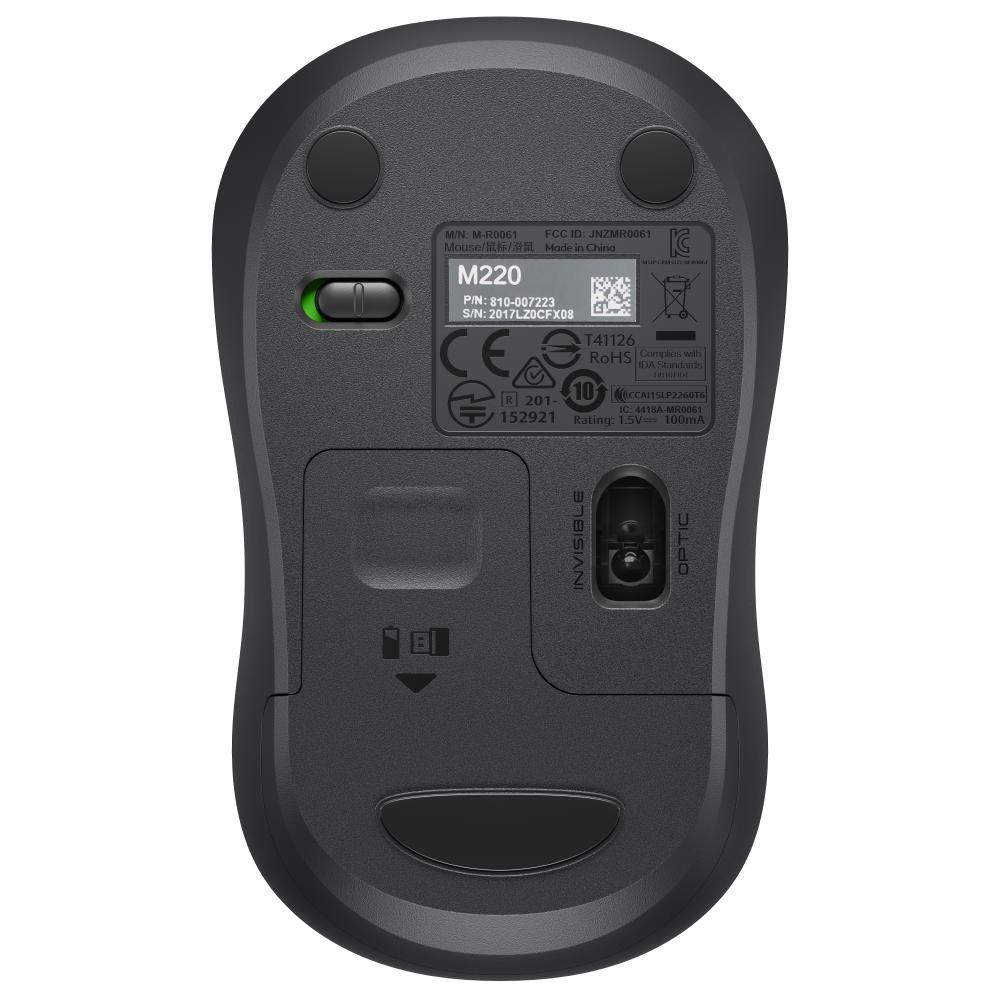 Mouse Inalambrico Logitech Silent M220 Graphite