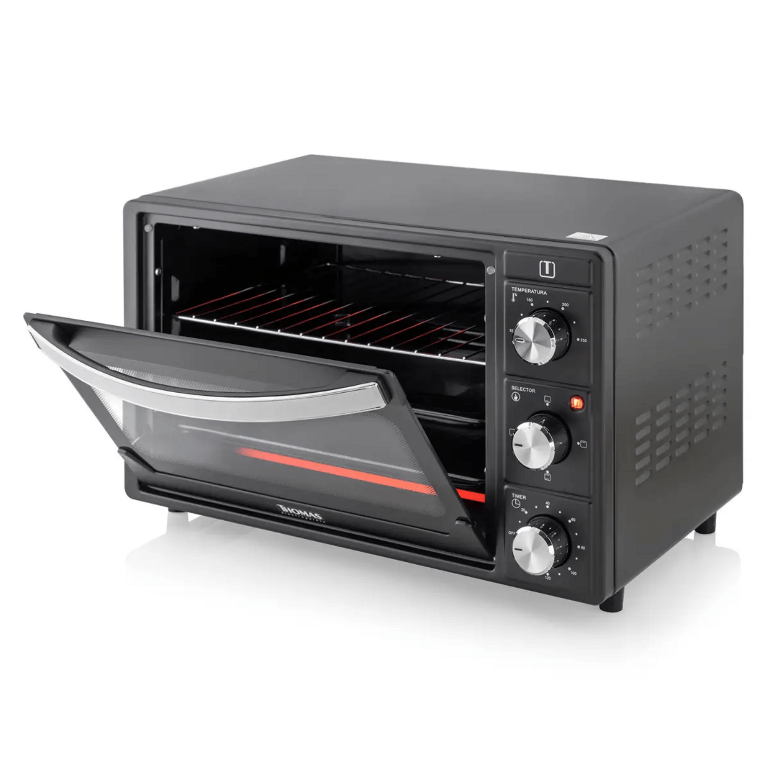 Horno Eléctrico 25 Litros Thomas TH-25N01 Timer Grill Negro