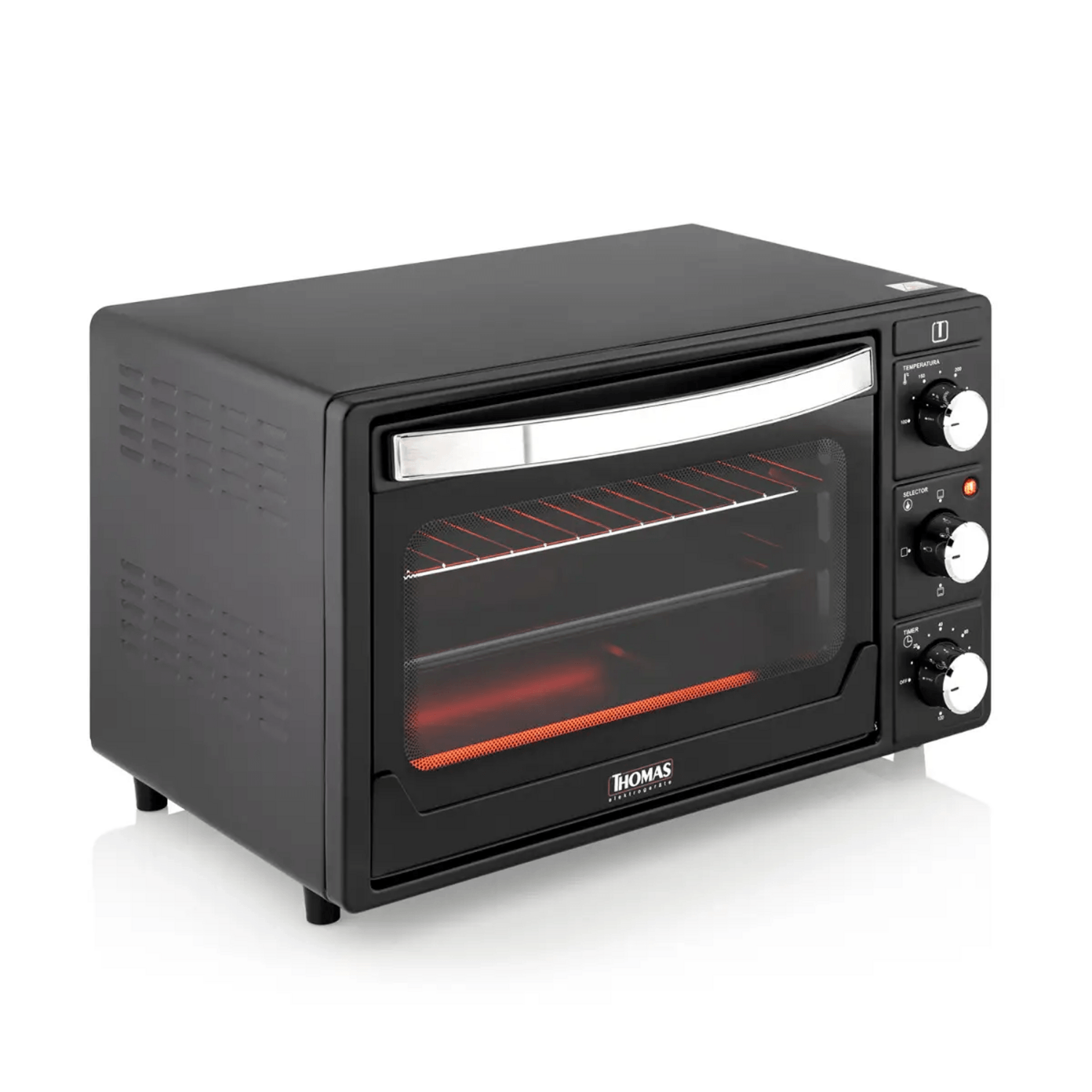 Horno Eléctrico 25 Litros Thomas TH-25N01 Timer Grill Negro
