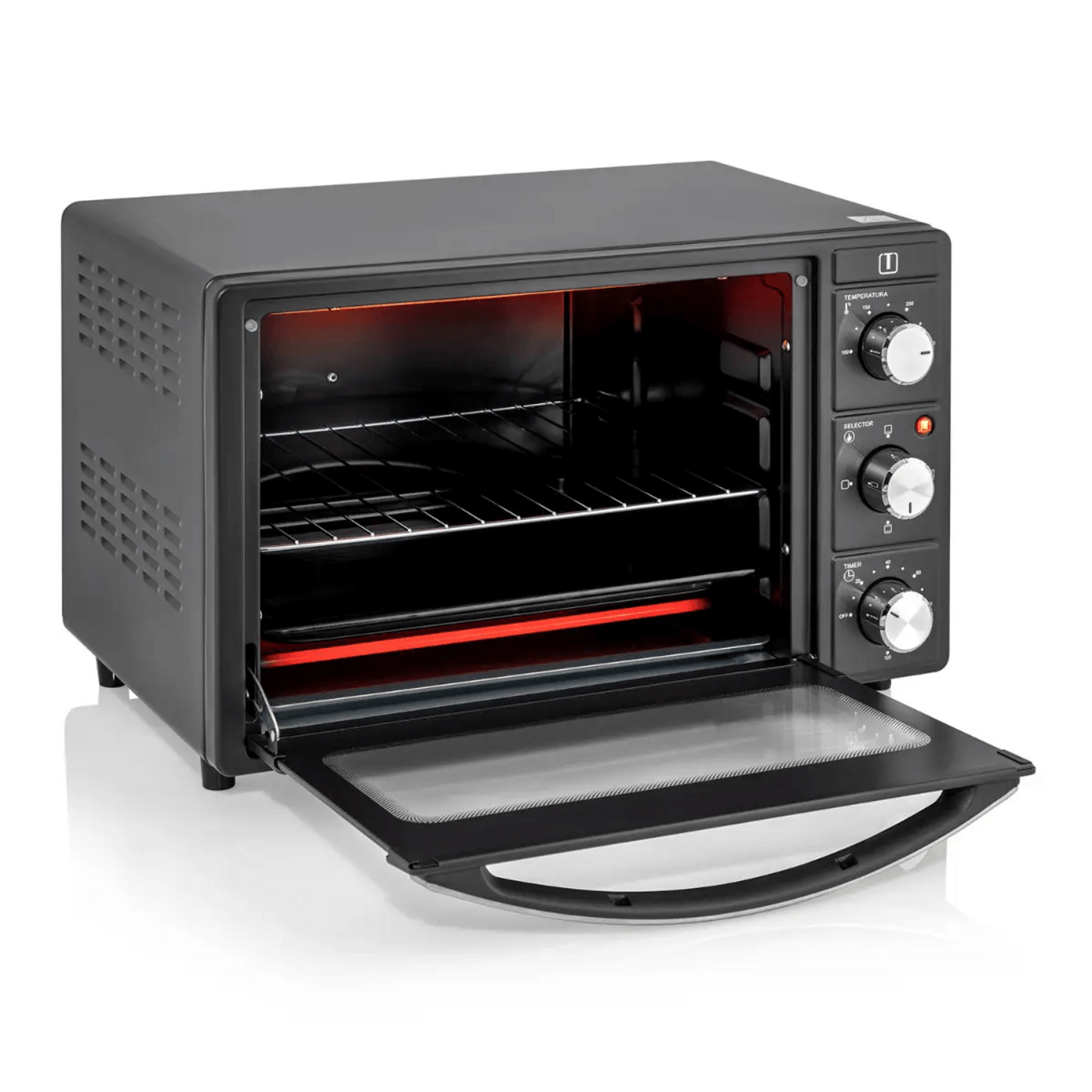 Horno Eléctrico 25 Litros Thomas TH-25N01 Timer Grill Negro