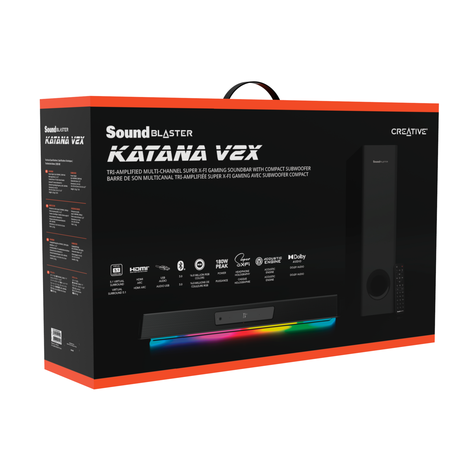 Barra de Sonido Creative Katana V2X RGB Super X-FI