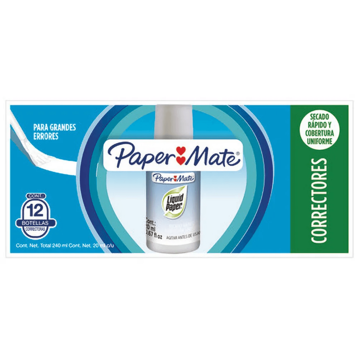 Liquid Paper Botella 20 ml Paper Mate Blanco Secado Rápido