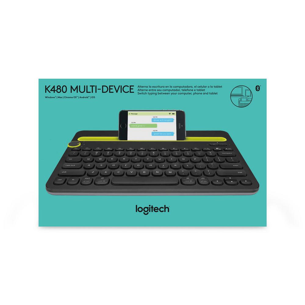 Teclado Logitech BT K480 Multi Device Negro