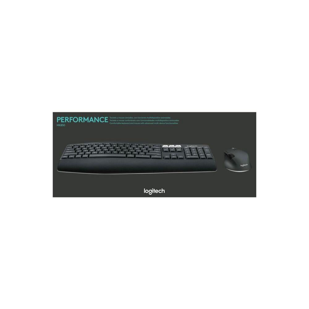 Kit Teclado y Mouse Inalam Logitech Performance MK850 Negro