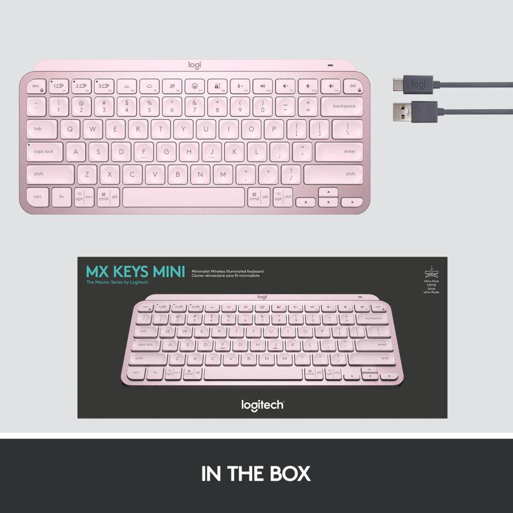 Teclado Logitech Mini MX Keys Rosa