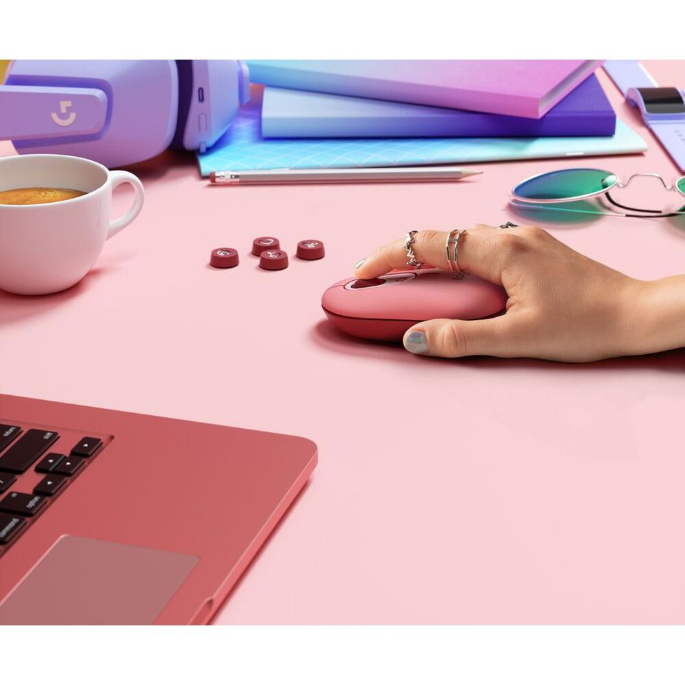 Mouse Inalambrico Logitech Pop Emoji Rojo