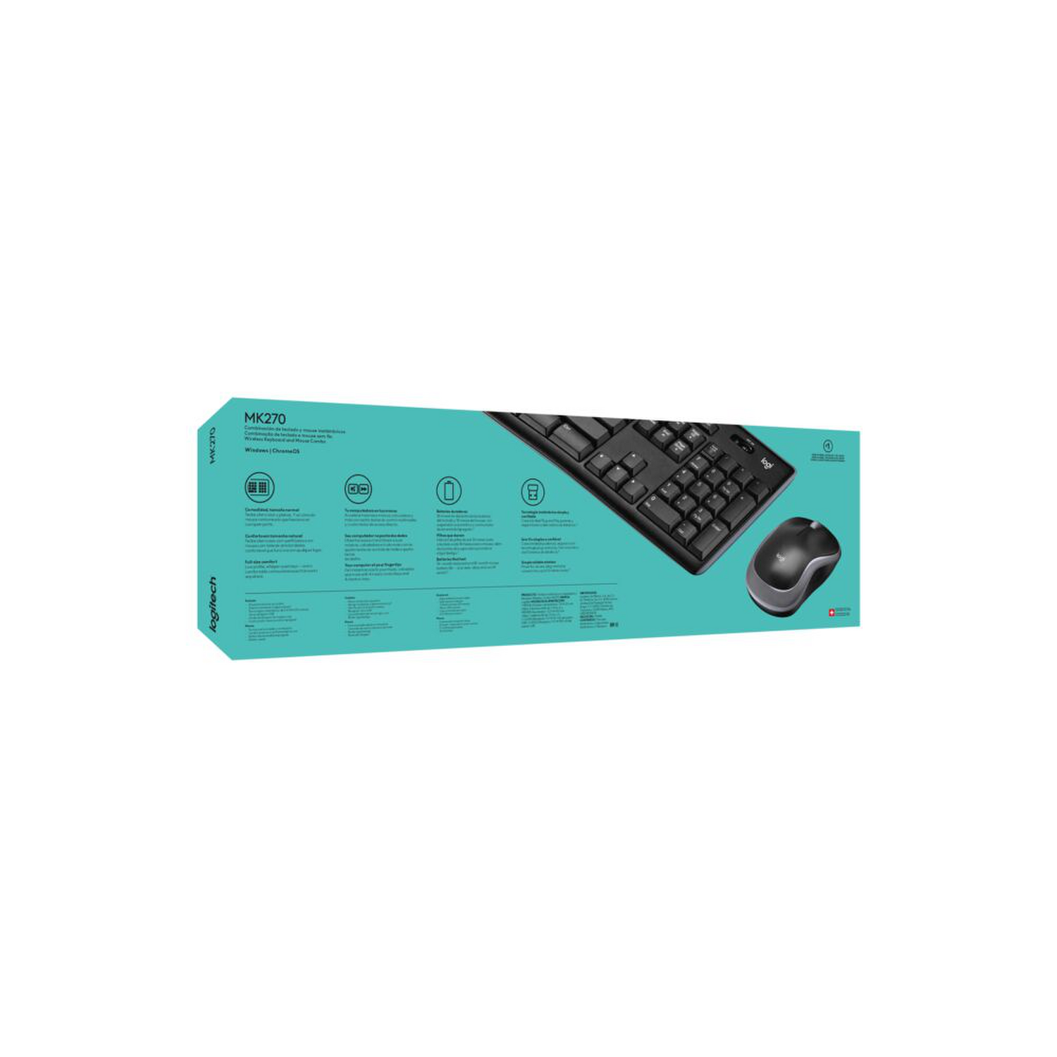 Kit Teclado y Mouse Logitech Inalambrico MK270