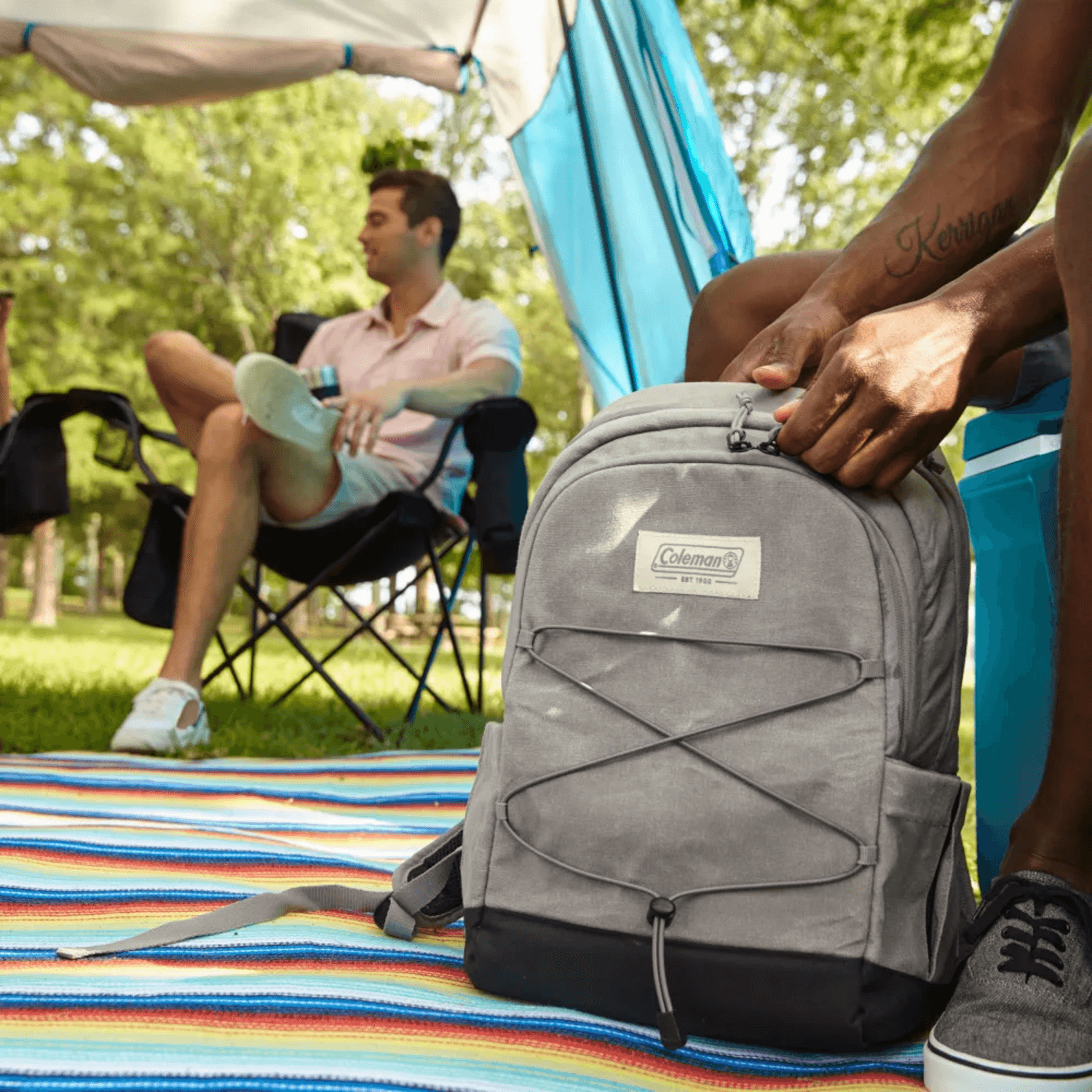 Cooler Coleman Mochila 30 Latas 24h Térmica Outdoor Gris