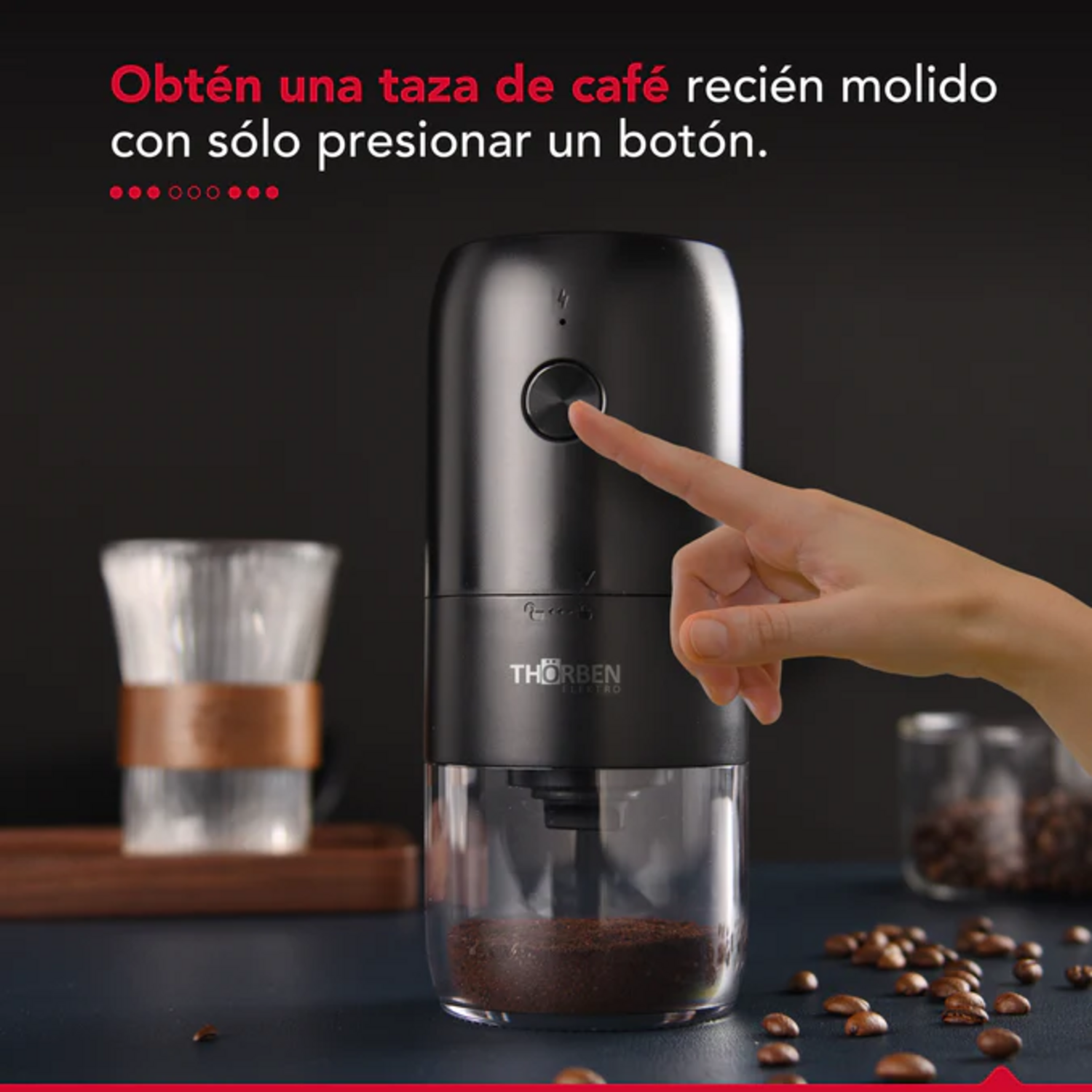 Molinillo Café Thorben USB-C Inalámbrico Muela Cerámica