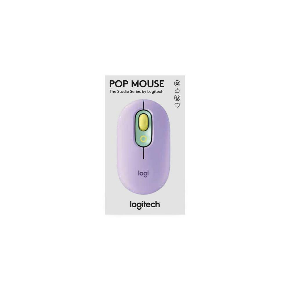 Mouse Inalambrico Logitech Pop Emoji Lila 097855173157 Mouse by Logitech | New Horizons