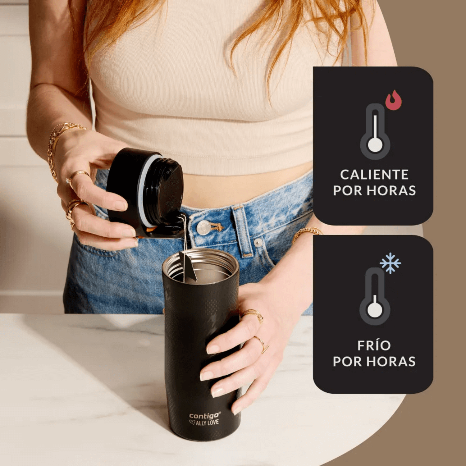 Vaso Mug Térmico Contigo West Loop 3.0 Ally Love 473 ml Ng