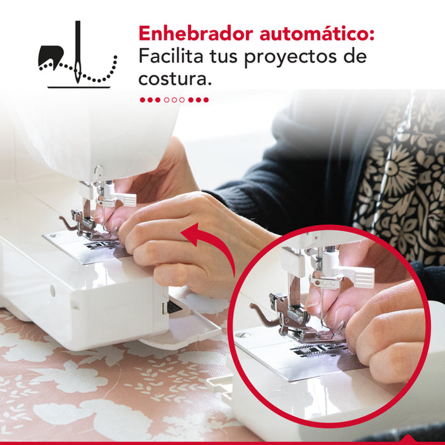 Máquina Coser Nagoya SM036 36 Puntadas Enhebrador Automático