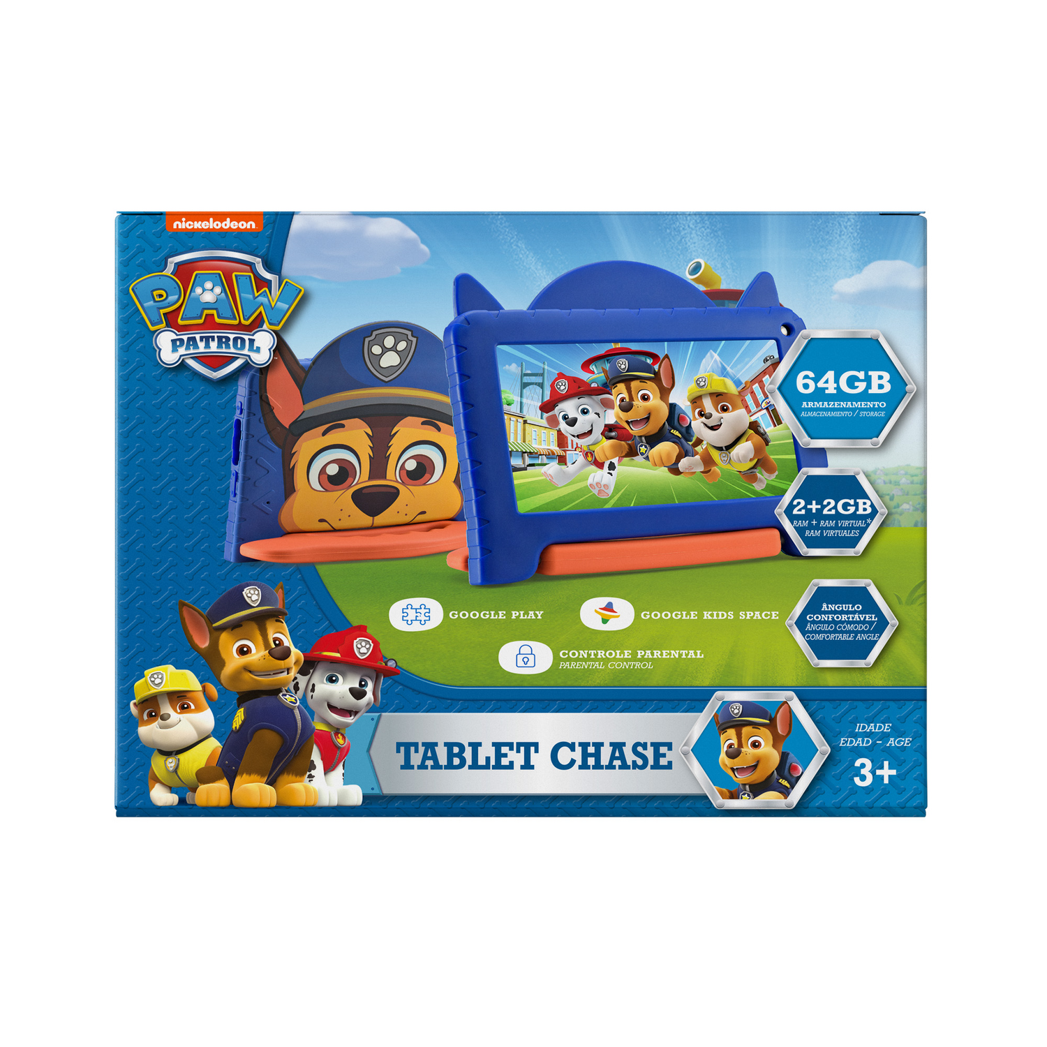 Tablet Para Niños Paw Patrol Chase 2-64 GB 7 Pulg Multilaser Multilaser New Horizons Chile New Horizons NHT.cl