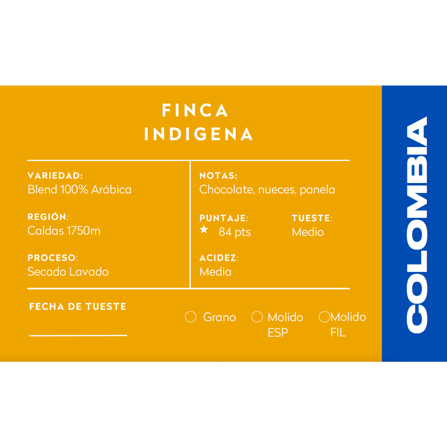 Cafe Molido Espresso Nosso Cafe Justo Finca Indigena 250g