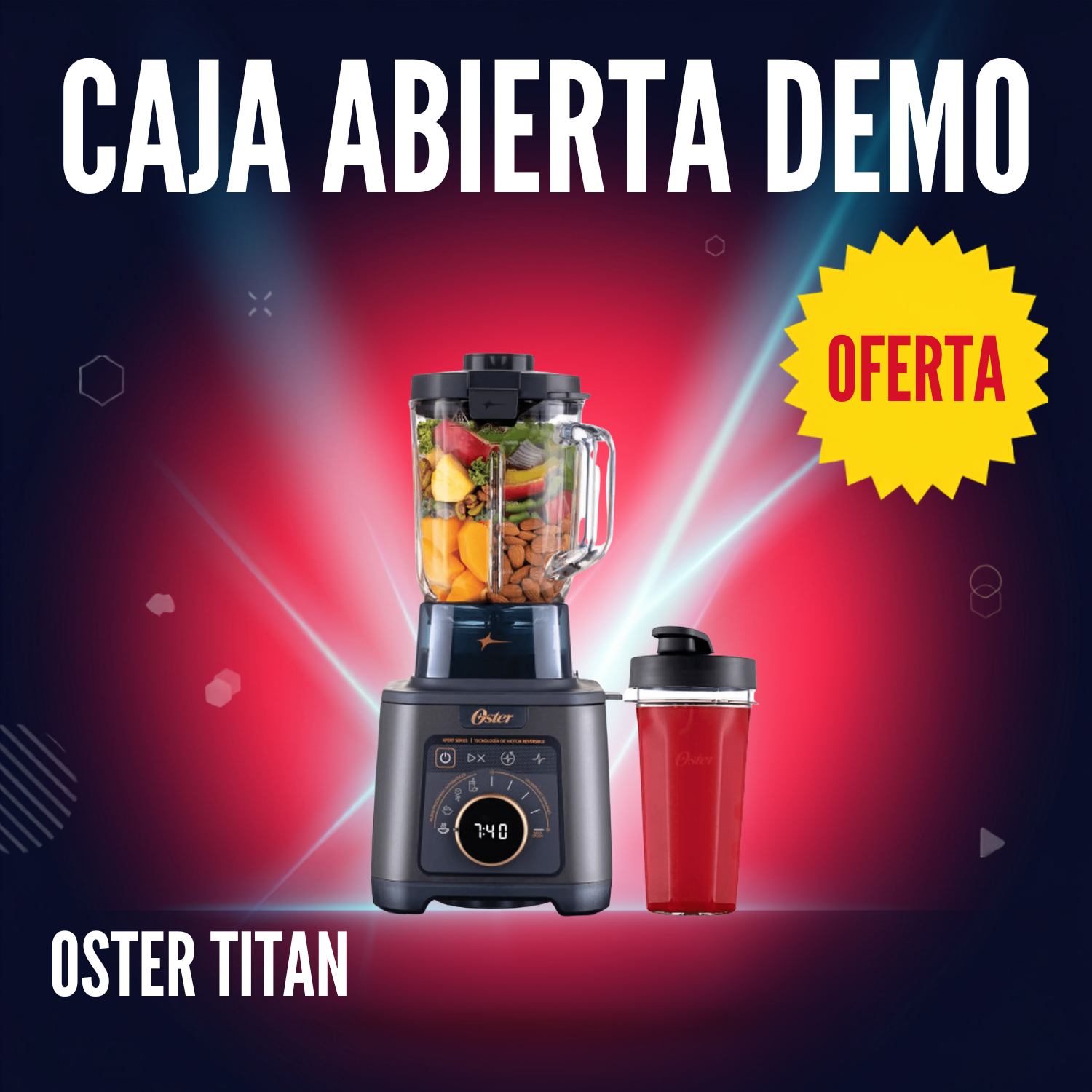Licuadora Profesional Oster Titan 2200W Caja Abierta Demo