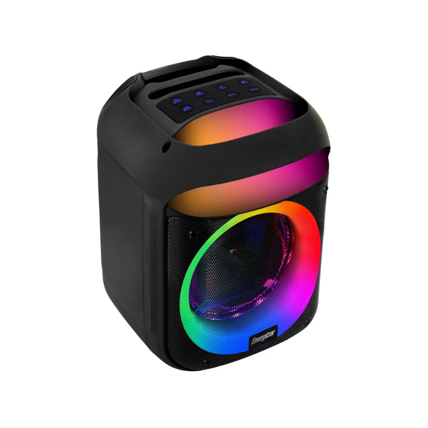 Parlante Karaoke Energizer Joy Box BTS438 con luces LED y diseño portátil
