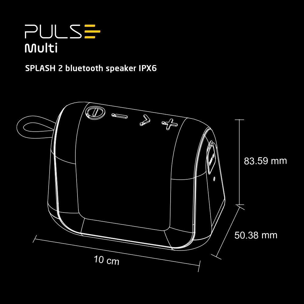 Parlante Portatil Bluetooth Pulse Splash 2 Ipx6 SP605 7908414455061 by PULSE | New Horizons