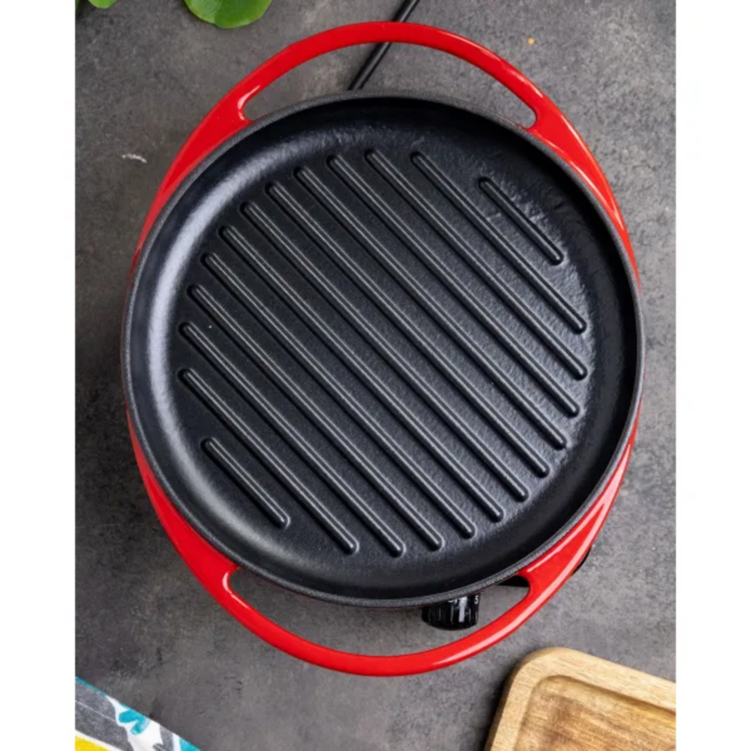 Parrilla Circular Grill Hierro Fundido Jata 25cm GR25 Roja