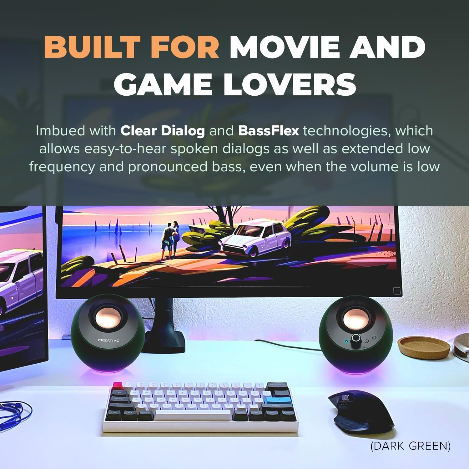 Parlantes Altavoces Creative Pebble Pro Negro