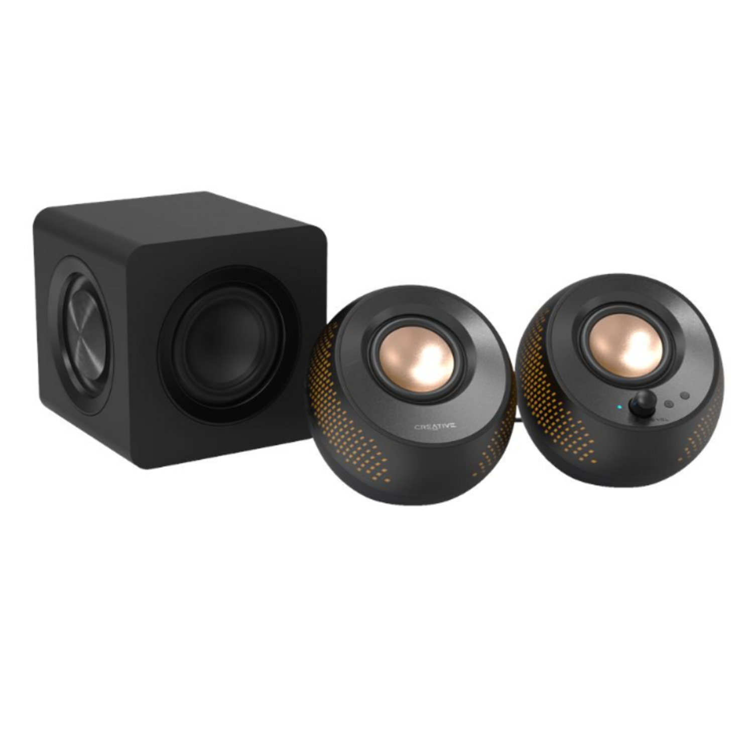 Parlantes Creative Pebble X Plus USB-C 60W BT Subwoofer RGB