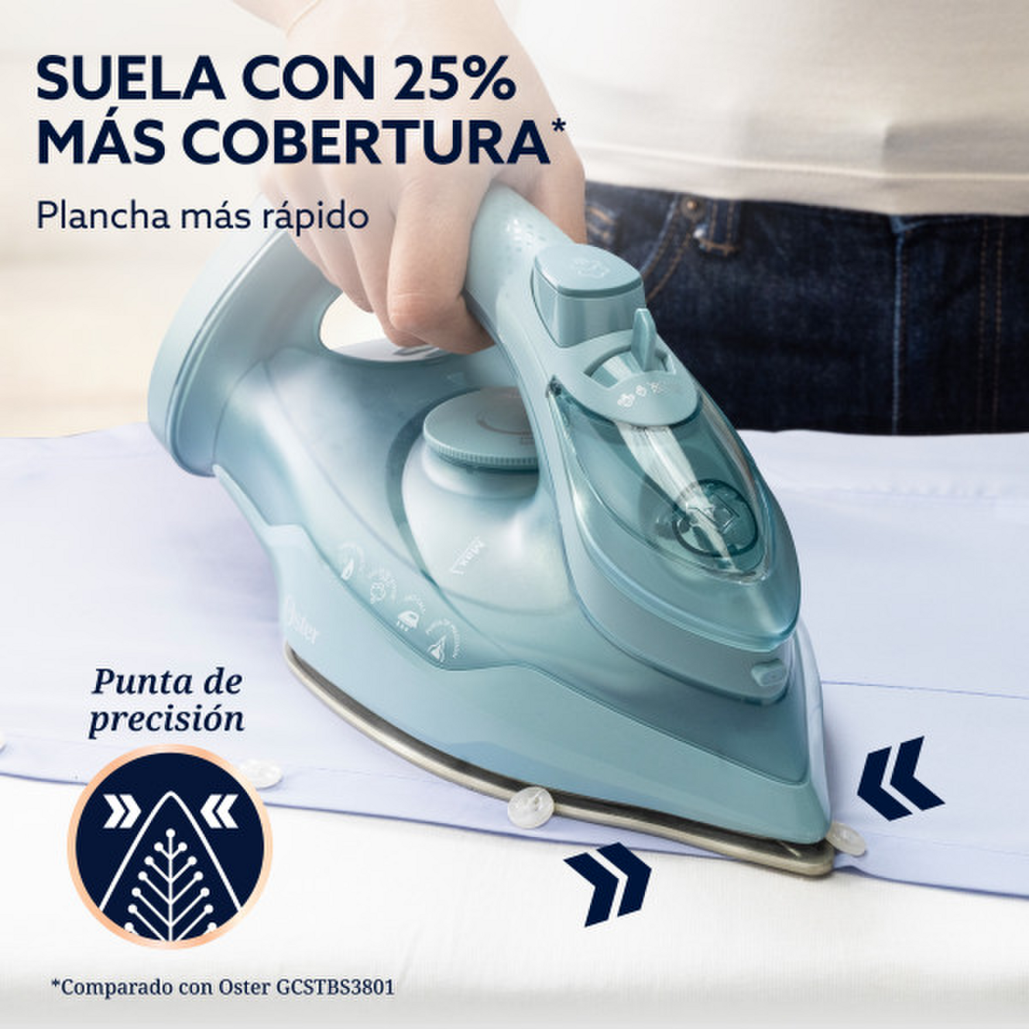 Plancha a Vapor Oster S7000 Ceramica Golpe 180g 1600W Verde