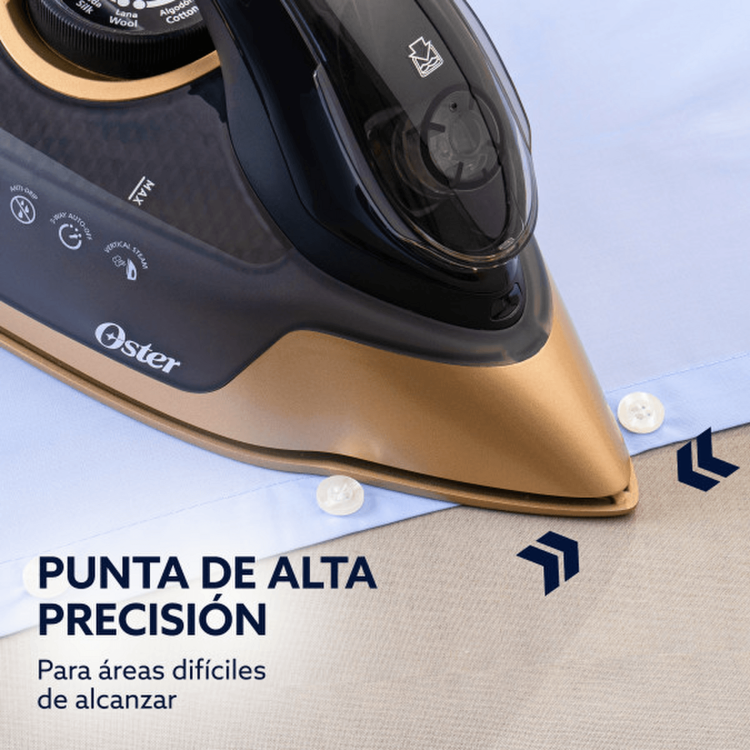 Plancha Oster PressXpress Base Diamante XL Vapor 240g