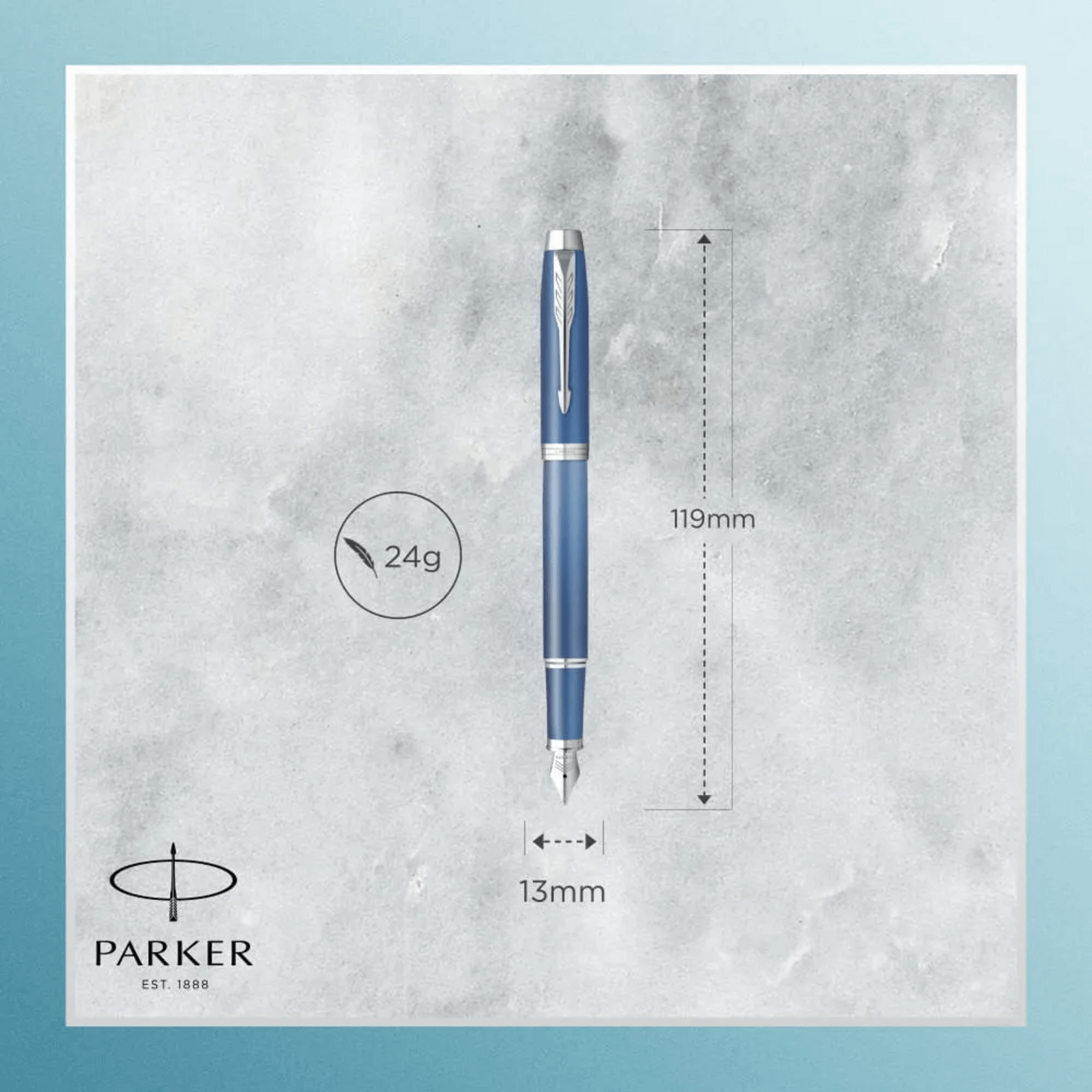 Pluma Parker IM Writing Rituals Azul Med Tinta Azul