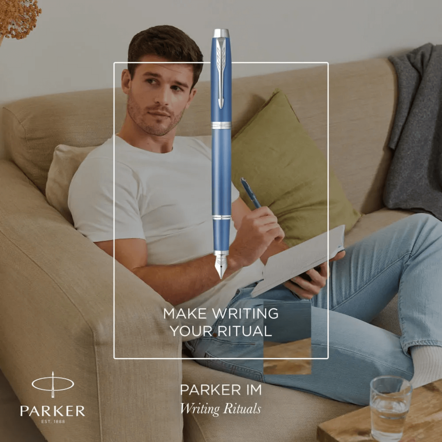 Pluma Parker IM Writing Rituals Azul Med Tinta Azul