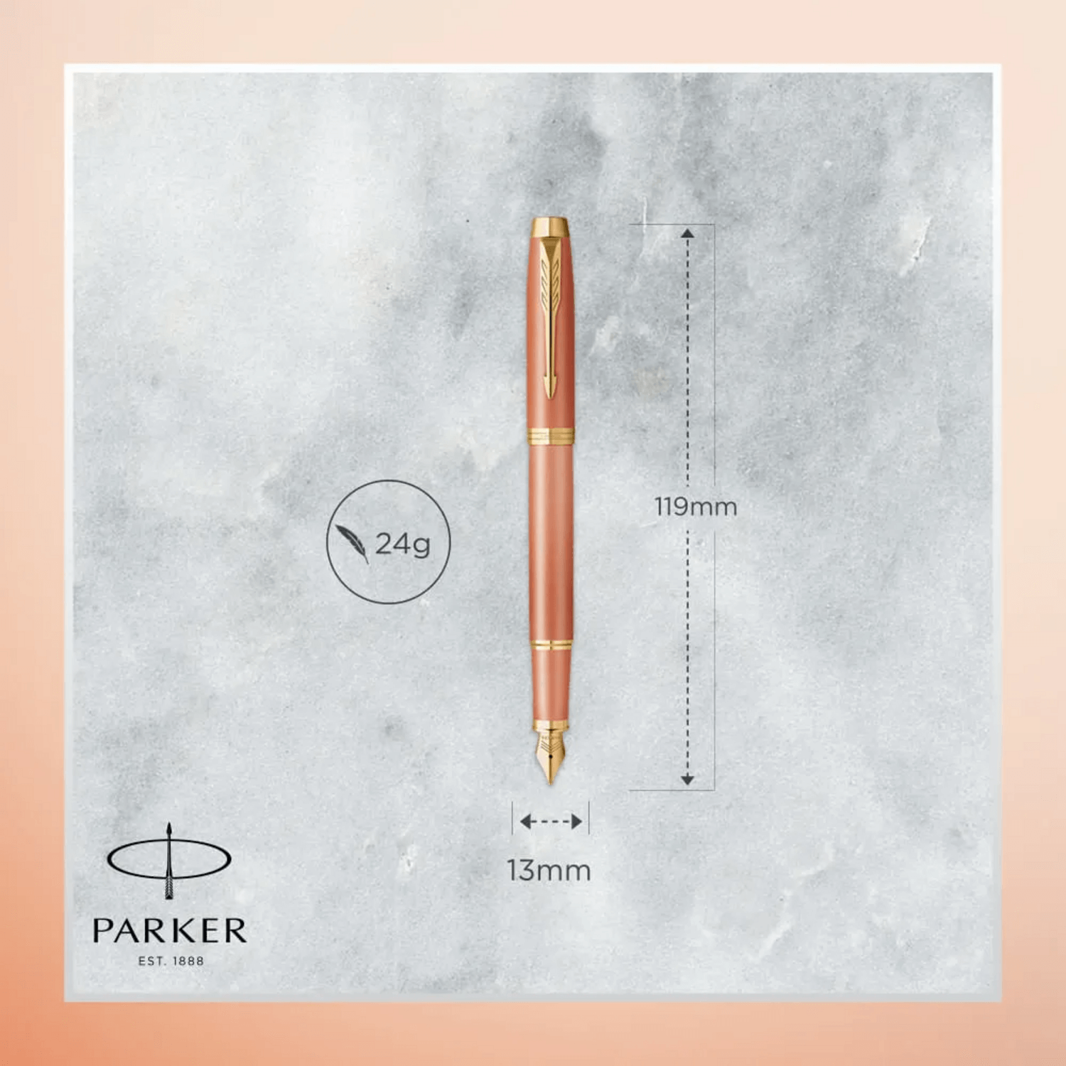Pluma Parker IM Writing Rituals Naranja Med Tinta Azul