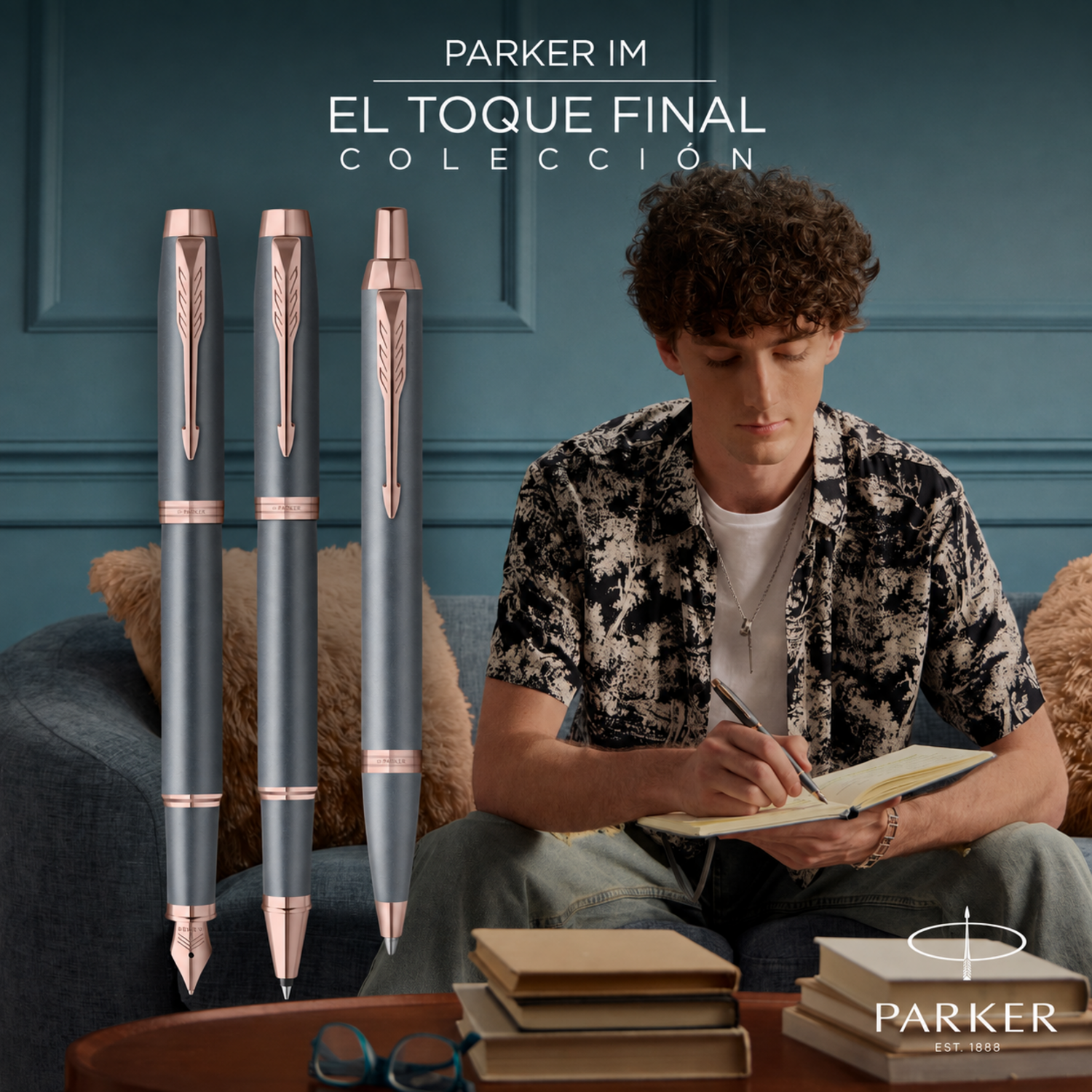 Pluma Parker IM Finishing Touch Pizarra Cobre Punta Fina
