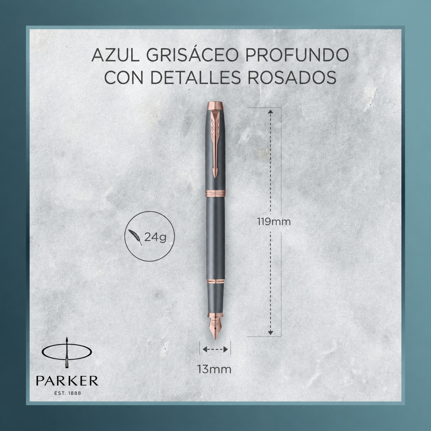 Pluma Parker IM Finishing Touch Pizarra Cobre Punta Fina