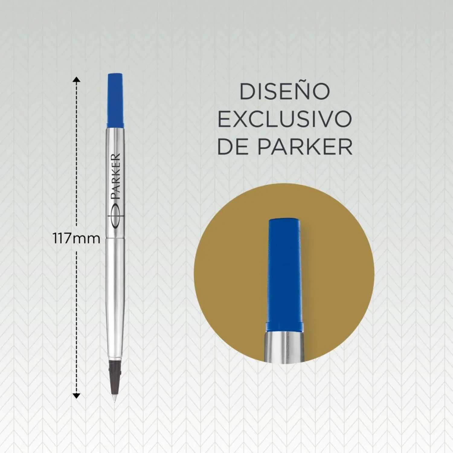 Repuesto para Rollerball Parker Azul Quink 1 Unidad 0,7 mm
