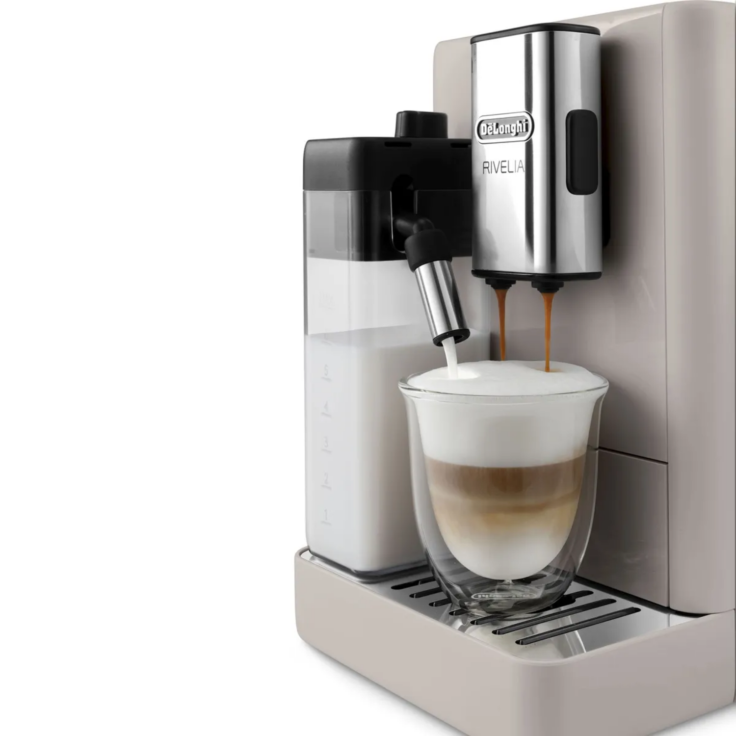 Cafetera DeLonghi Rivelia Superautomática Café 250g Beige