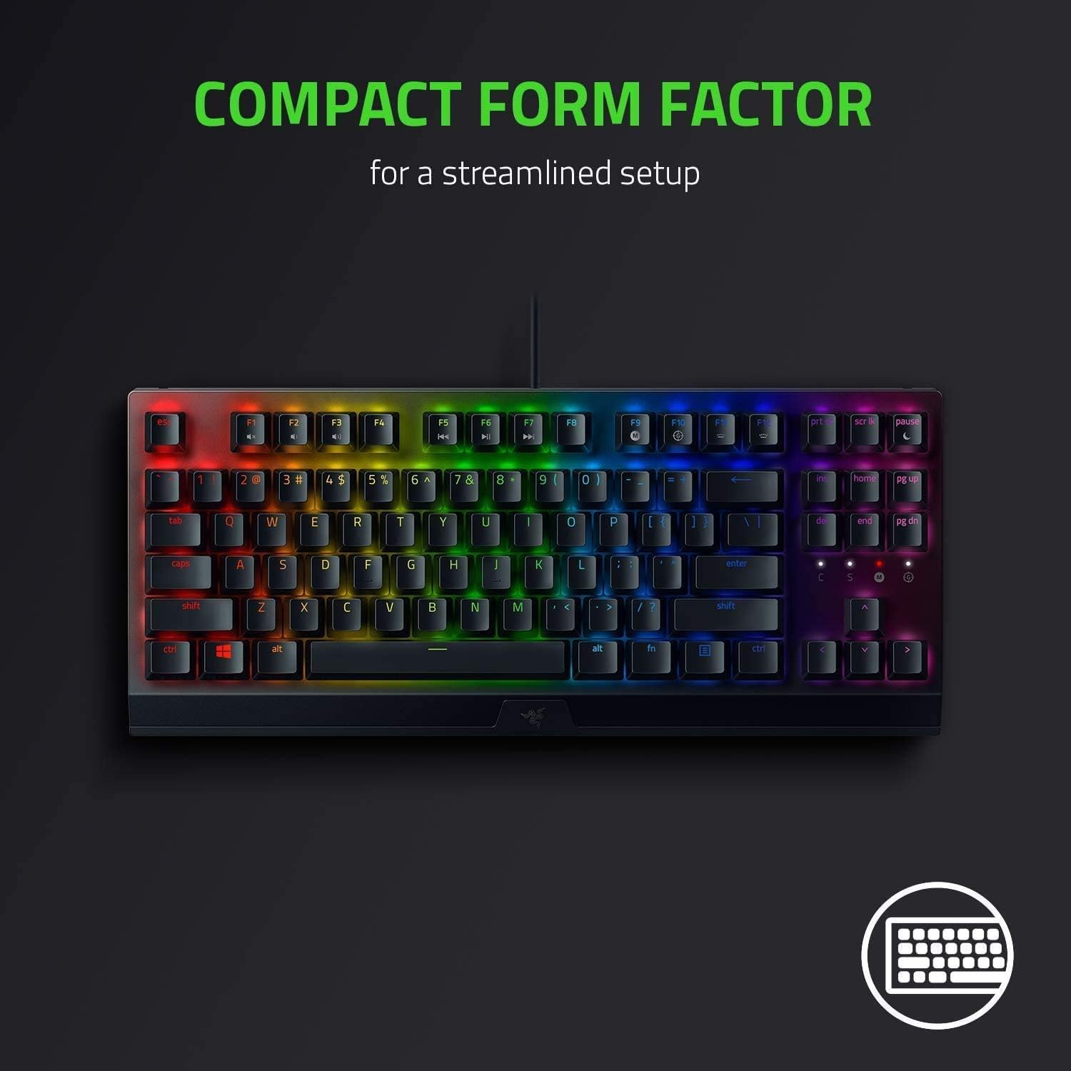 Teclado Razer Huntsman V3 X TKL Compacto Optico Morado RGB
