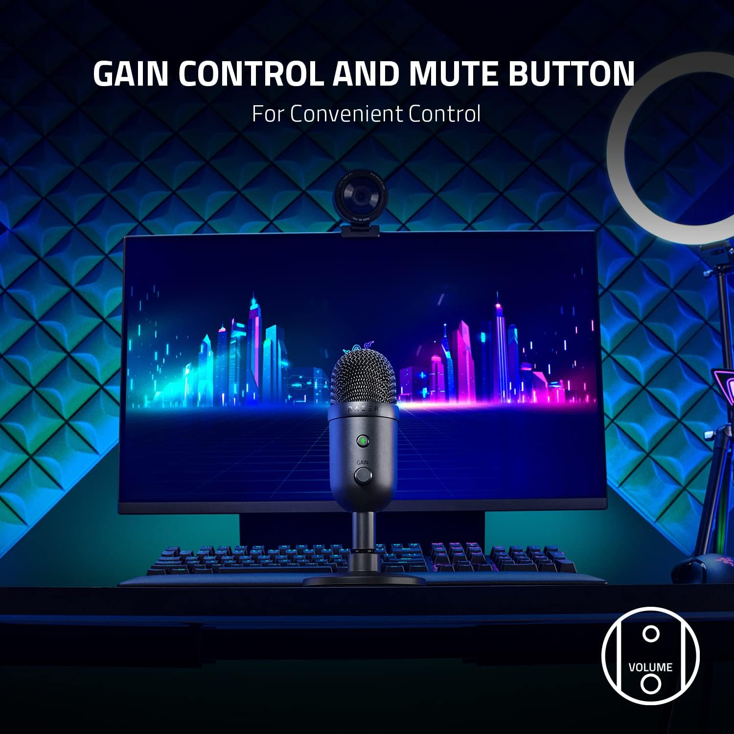 Microfono Razer Seiren V2 X Supercardioide USB Stream Negro
